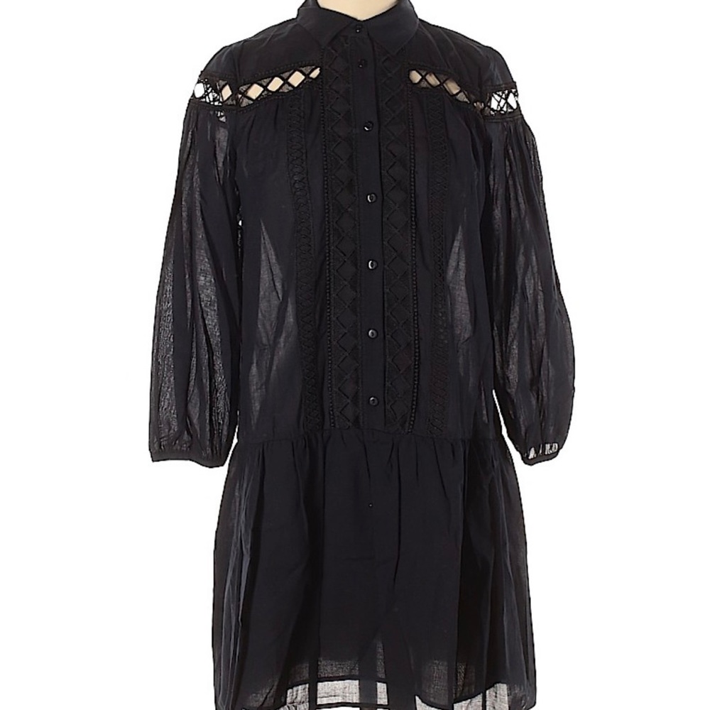 Zara Black Button Up Dress
